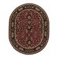Surya Caesar CAE-1031 8" x 10" Oval Burgundy, Black and Khaki Area Rug, , large