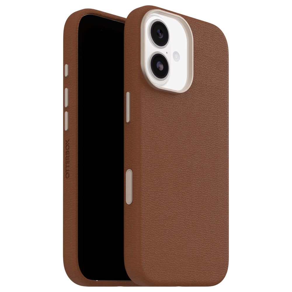 OtterBox Symmetry Cactus Leather Case for iPhone 17 in Desert Saddle, , large