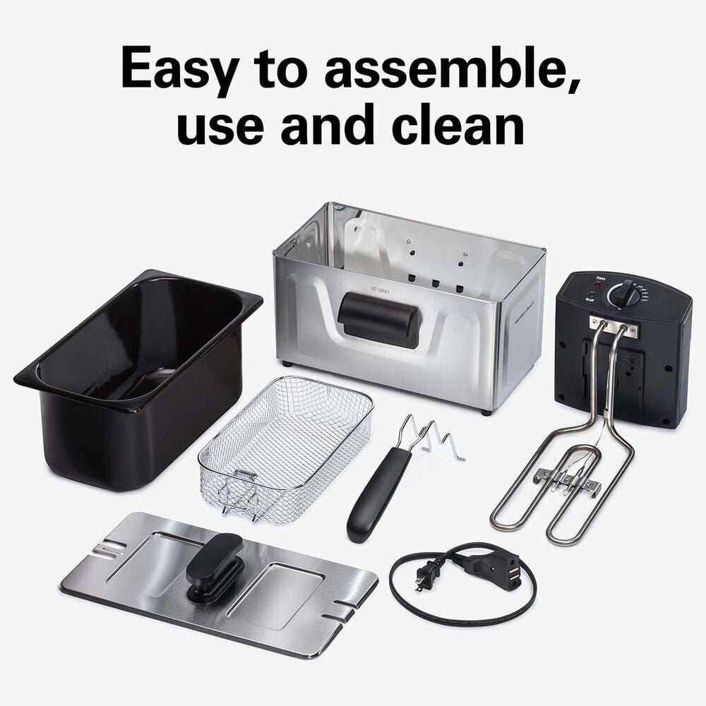 Hamilton Beach 6 Cup Stainless Steel Deep Fryer, , large