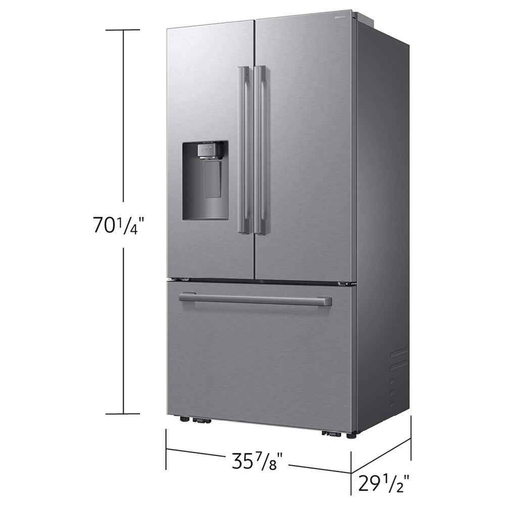 Samsung Bespoke AI 24 Cu. Ft. French Door Refrigerator with Zero Clearance Fit and Dual Auto Ice Maker in Fingerprint Resistant Stainless Steel, , large