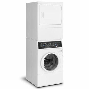 Speed Queen 3.5 Cu. Ft. Washer and 7.0 Cu. Ft. Electric Dryer Stack Laundry in White, , large
