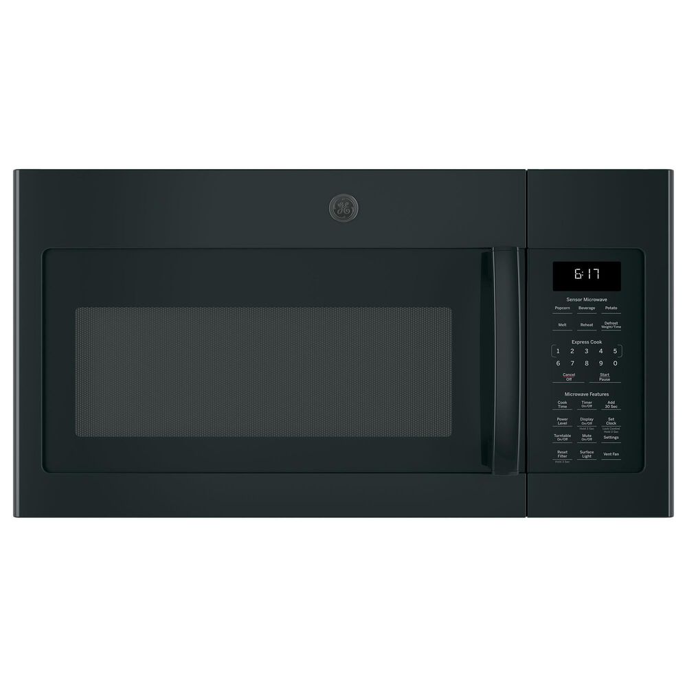 GE Appliances 2-Piece Kitchen Package with 30&#39;&#39; Electric Range and Sensor Microwave Oven in Black, , large