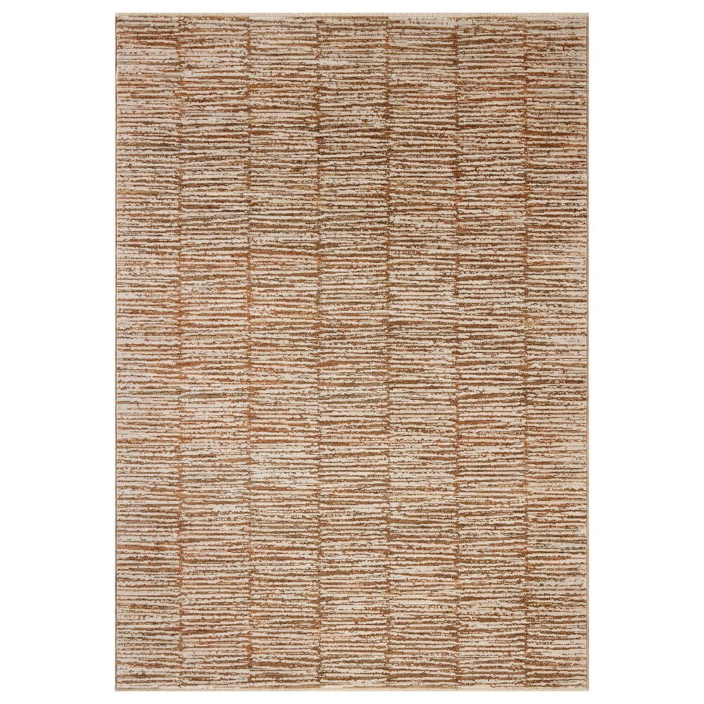Loloi Nellie Terracotta and Ivory 2" x 3" Area Rug, , large