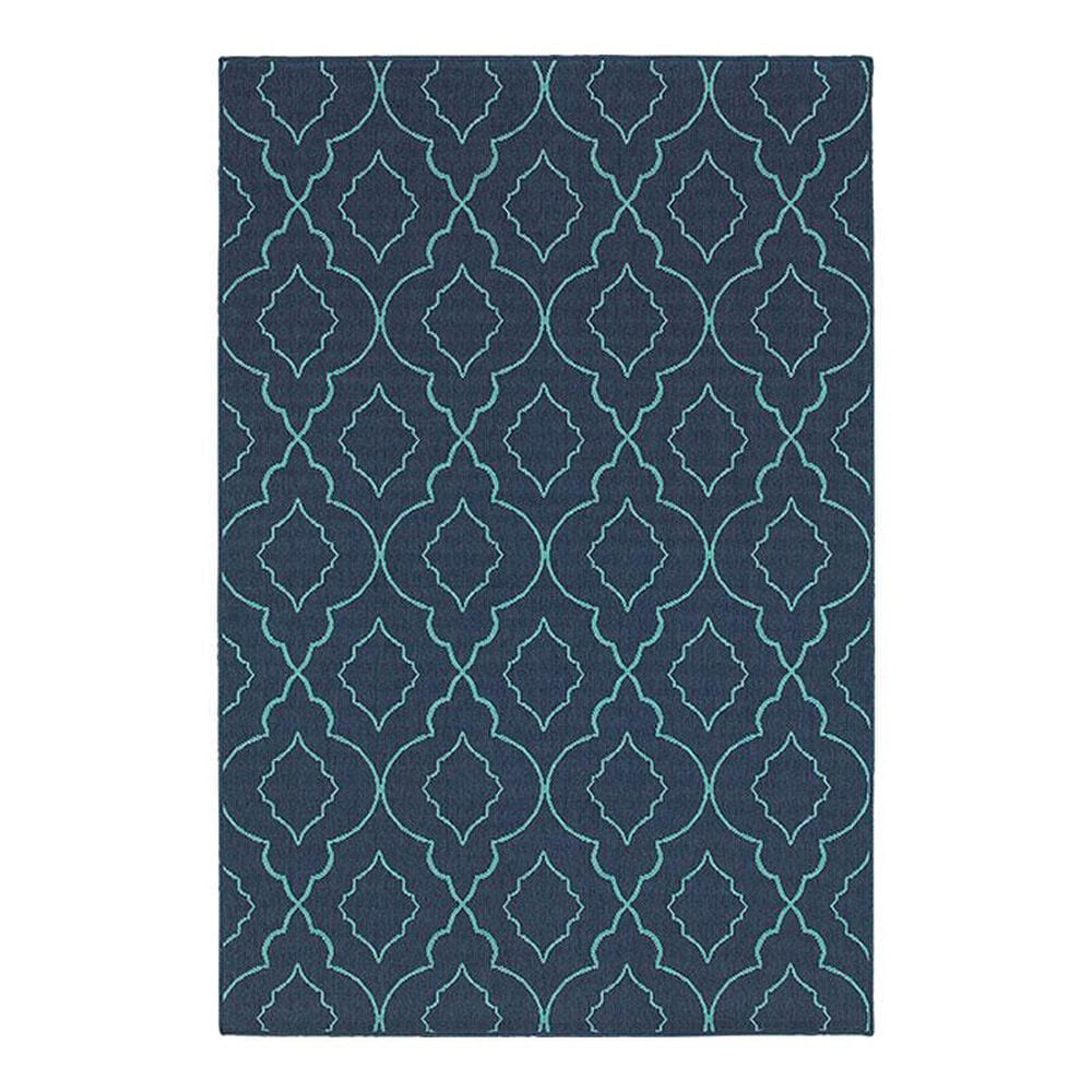 Oriental Weavers Meridian 7541B 6"7" x 9"6" Navy Area Rug, , large