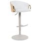 Armen Living Solstice Adjustable Barstool in Ivory, , large