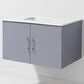 Lexora Home Geneva 30" Single Bathroom Vanity in Dark Grey with 2 cm White Cultured Marble Top and Rectangular Sink, , large