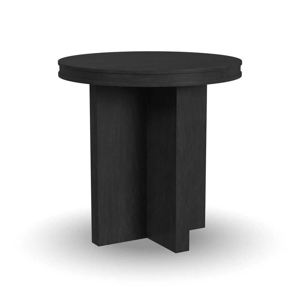 Flexsteel Waterfall Round End Table in Ebony, , large