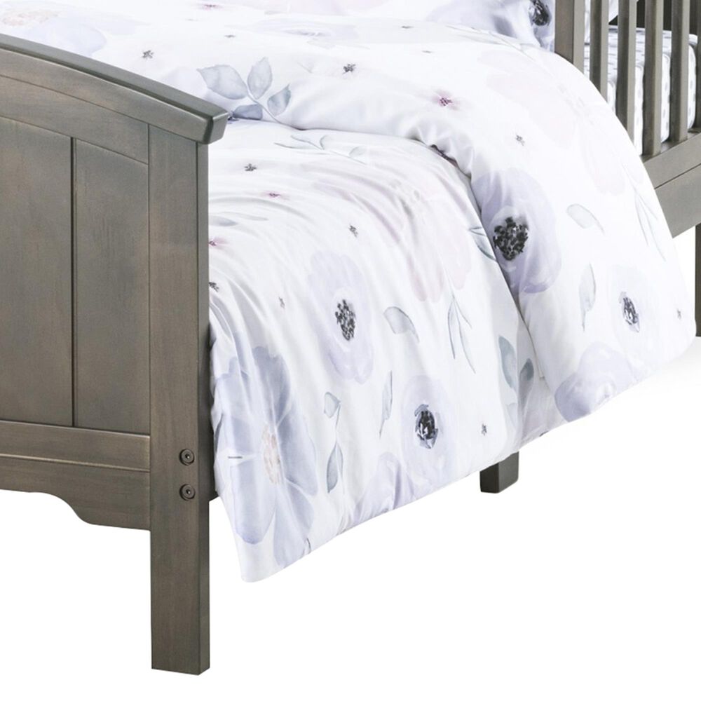 Foundations Worldwide Hampton Toddler Bed with Rails in Dapper Gray, , large