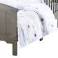 Foundations Worldwide Hampton Toddler Bed with Rails in Dapper Gray, , large