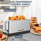 HOMLUX 4-Slice Extra Wide Long Slot Toaster in Silver, , large