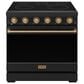 Thor Kitchen Gordon Ramsay 6 Cu. Ft. Professional Freestanding Electric Range with Bronze Handle Kit in Black, , large