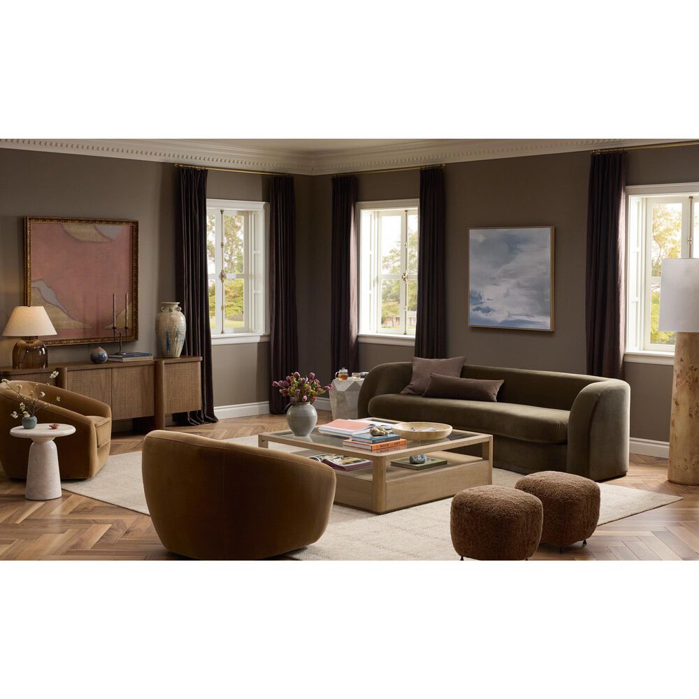 Four Hands Shiloh Coffee Table in Sandy Oak and Clear, , large