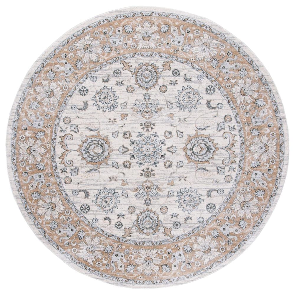 Safavieh Isabella ISA940B 6"7" Round Cream and Beige Area Rug, , large