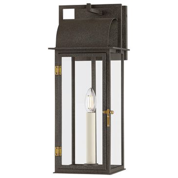 Troy Lighting Bohen 8" 1-Light Exterior Wall Sconce in French Iron and Patina Brass, , large