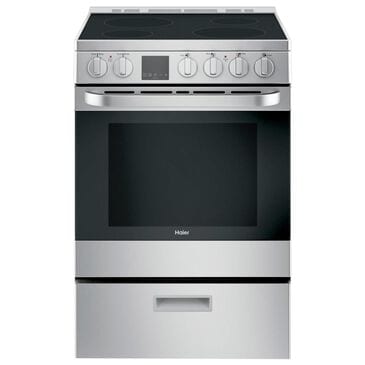 Haier 24" Electric Free Standing Range in Stainless Steel, , large