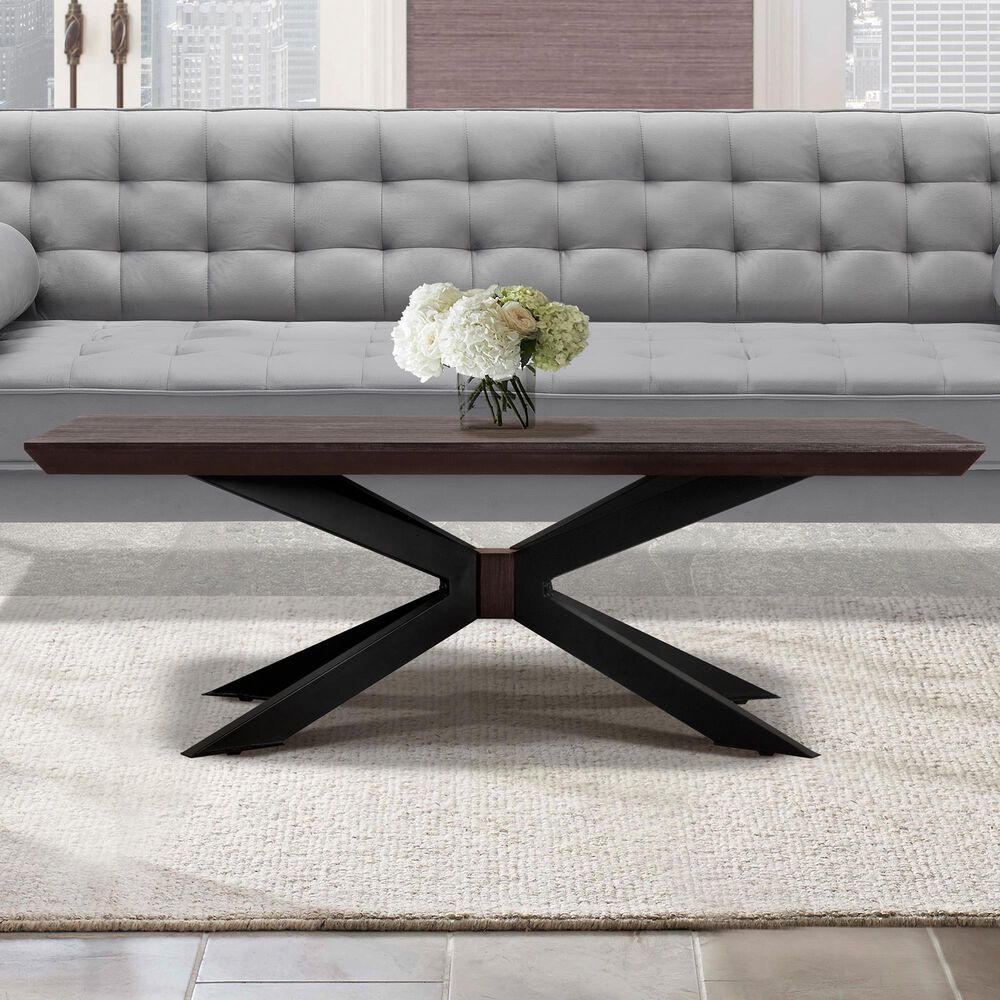 Blue River Pirate Coffee Table in Coffee Bean Brush/Natural Black, , large