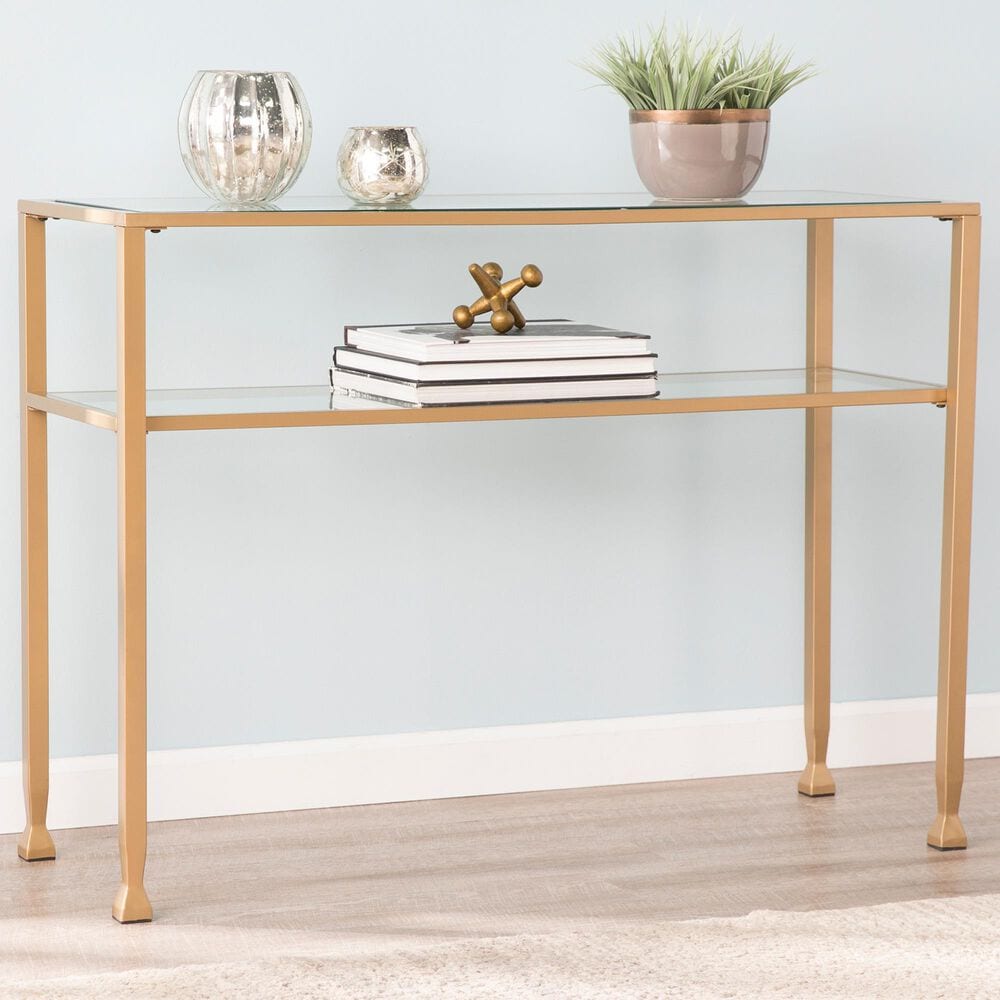 Southern Enterprises Jaymes Console Table in Gold, , large