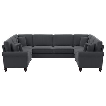 Bush Coventry 5-Piece 125" U-Shaped Sectional in Dark Gray, , large