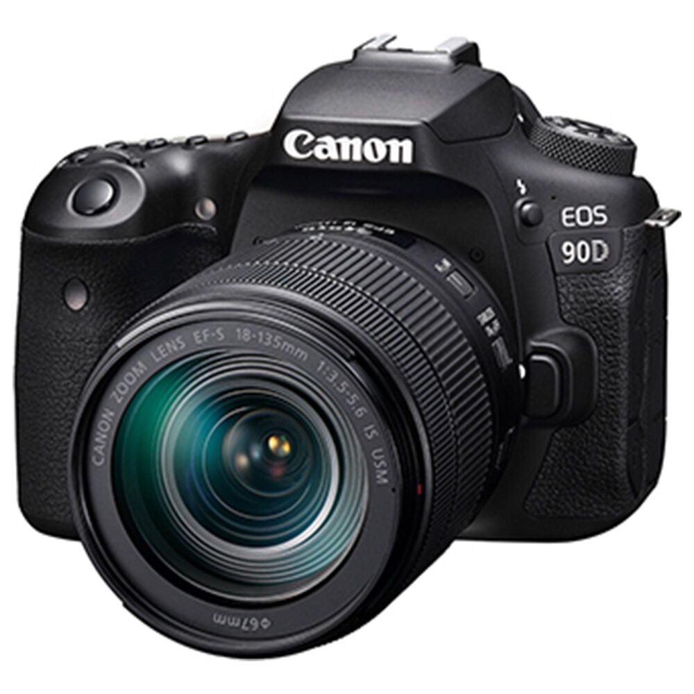 Canon EOS 90D DSLR Camera with 18-135mm Lens in Black, , large