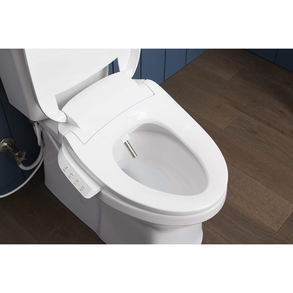 Kohler PureWash E700 Elongated Bidet Toilet Seat with Remote Control in White, , large