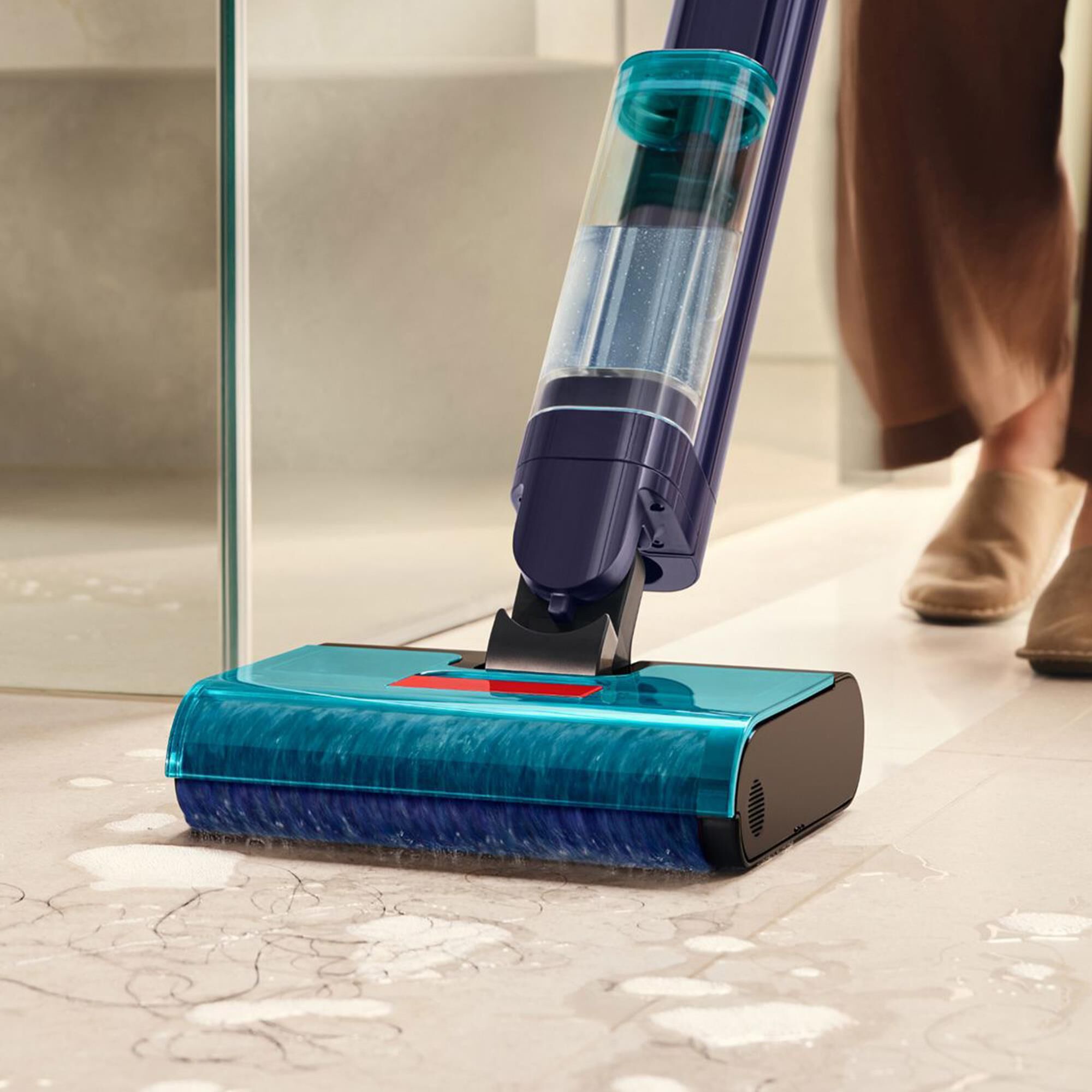 Dyson Clean and Wash Hygiene Wet Cleaner in Prussian Blue and Copper