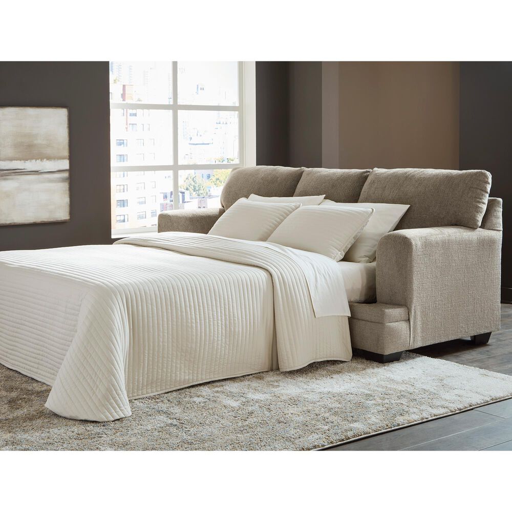 Ashley Stonemeade Stationary Queen Sofa Sleeper in Taupe, , large