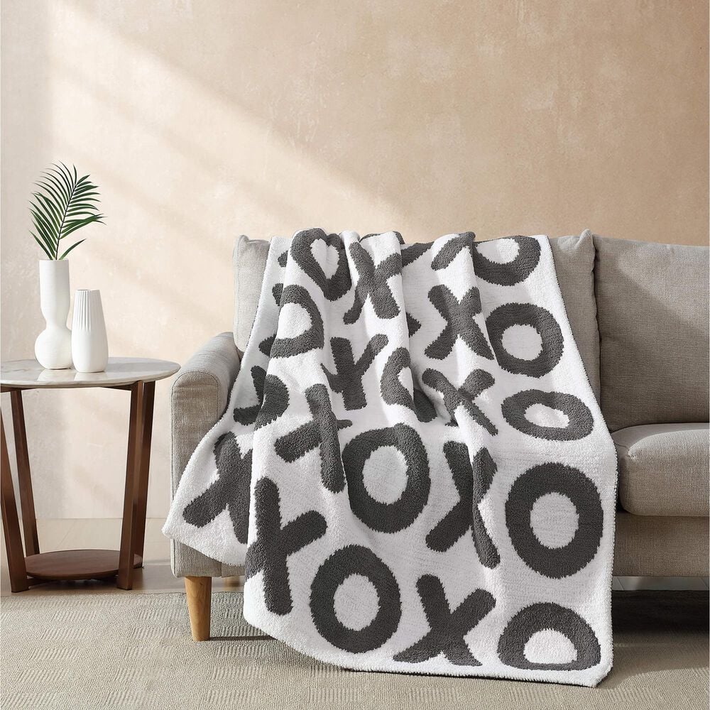 Sunday Citizen XOXO Throw in Granite and Off White, , large