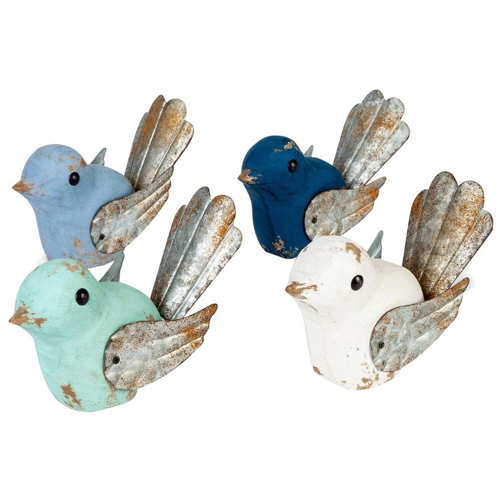 The Gerson Company Wooden Birds in Blue (Set of 4), , large