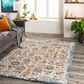 Surya Tuscany TUS-2331 Blue, Cream, Brown, Dusty Coral, Light Beige, Gray, Dark Blue and Bright Yellow 12" x 15" Area Rug, , large