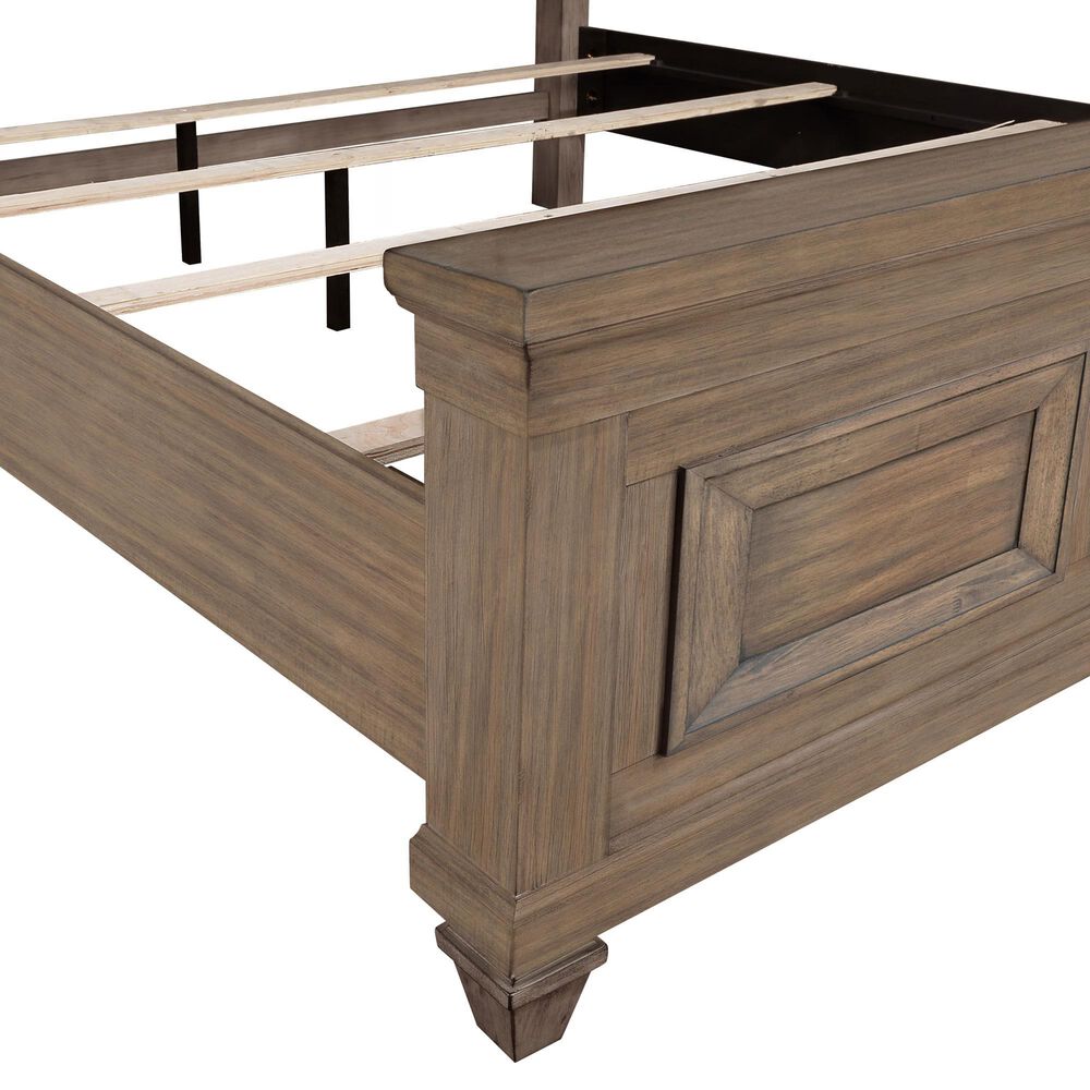 New Heritage Design Mariana Queen Panel Bed in Vintage Mocha, , large