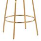 LumiSource Claire Swivel Counter Stool with Green Velvet Upholstery in Gold (Set of 2), , large