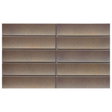 Emser Kaizen Copper 2" x 8" Rectangle on 9" x 15" Satin Porcelain Mosaic Sheet, , large