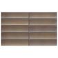 Emser Kaizen Copper 2" x 8" Rectangle on 9" x 15" Satin Porcelain Mosaic Sheet, , large