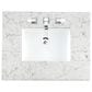 James Martin Vanities Brittany 30" Single Bathroom Vanity in Smokey Celadon with 3 cm Eternal Jasmine Pearl Quartz Top and Rectangular Sink, , large
