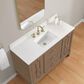 37B Kinsale 48" Single Bathroom Vanity Cabinet in Walnut Drift with White Composite Stone Top and Backsplash, , large