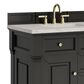 James Martin Vanities Brookfield 36" Single Bathroom Vanity in Black Onyx with 3 cm Victorian Silver Quartz Top and Rectangular Sink, , large