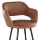 Lumisource Margarite Counter Stool with Brown Cushion in Black (Set of 2), , large