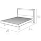 BDI Kava Queen Platform Bed in Washed Oak with Lighting and USB Ports, , large