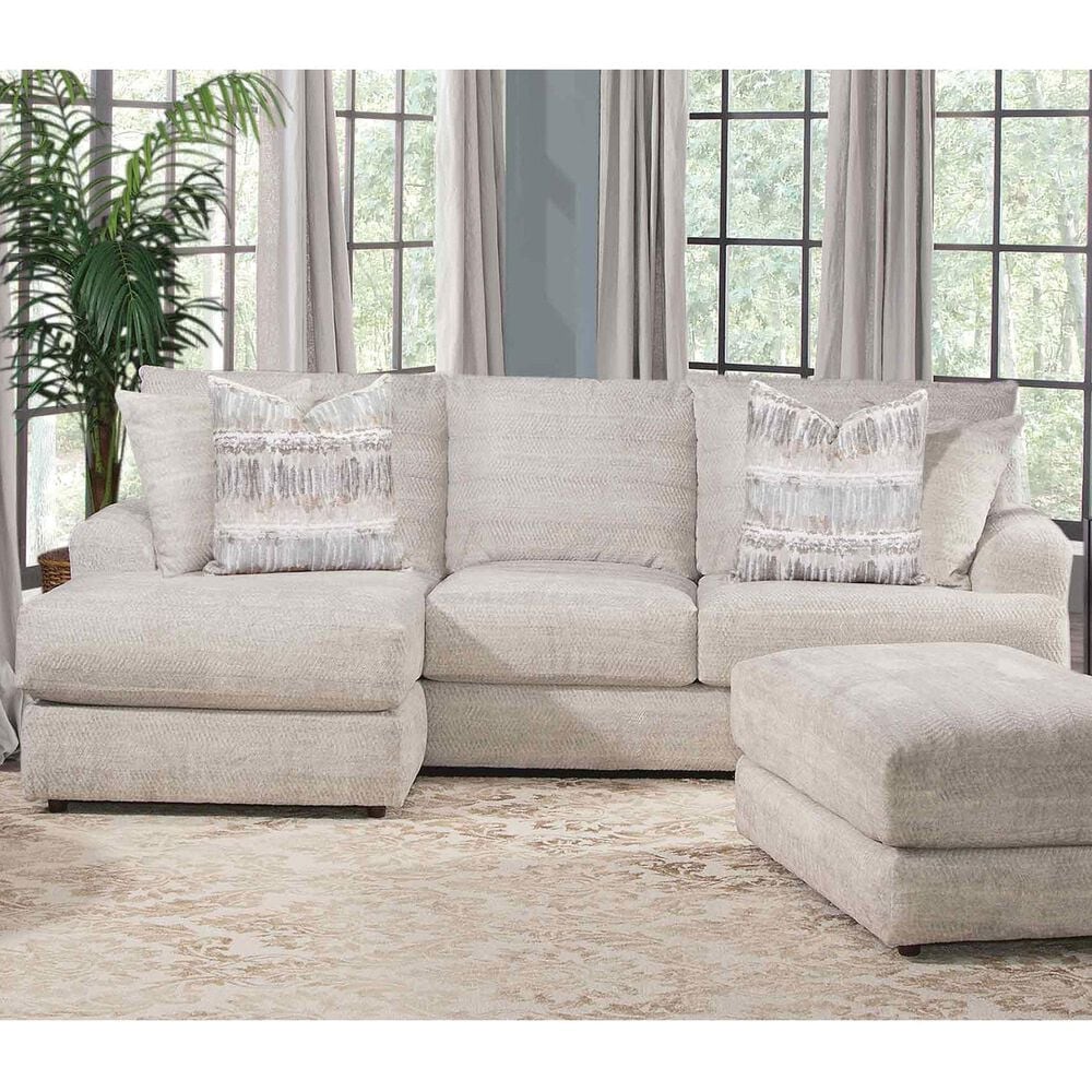 Moore Furniture Nash Reversible Sofa with Chaise in Tidal Sand, , large