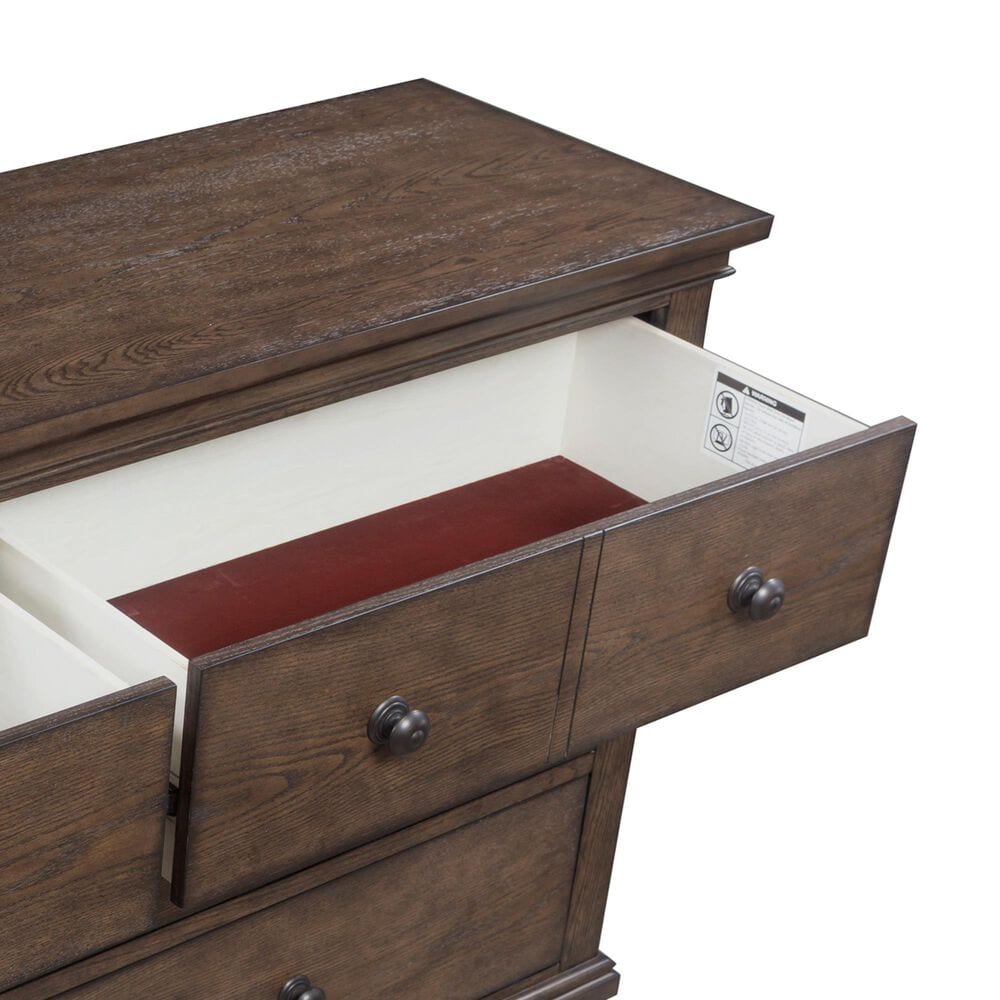 Riva Ridge Oxford 3-Piece Queen Panel Storage Bedroom Set in Cocoa with USB Ports, , large