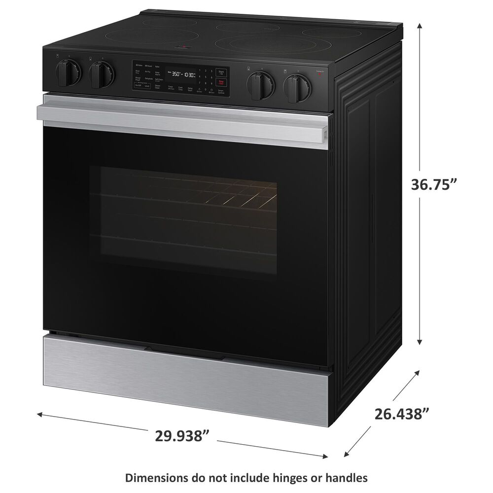 Samsung Bespoke Bespoke 6.3 Cu. Ft. Smart Slide-In Electric Range with Air Fry and Convection in Stainless Steel, , large