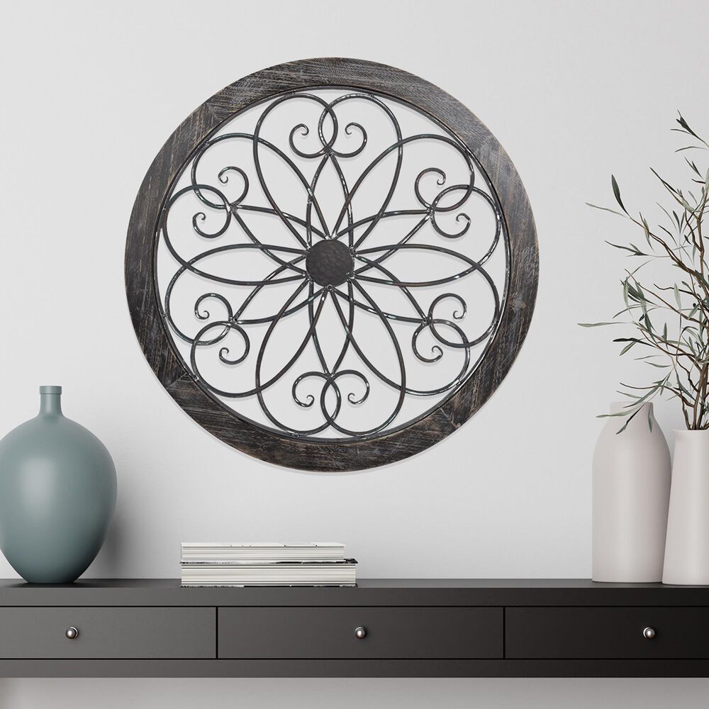 Timberlake Hastings Home Medallion Wall Decor in Gray, , large