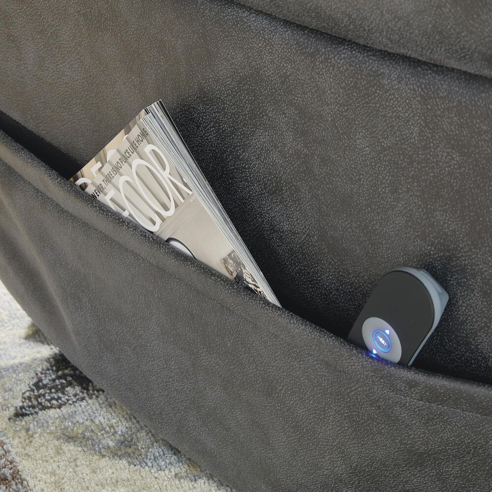 Signature Design by Ashley Lorreze Power Lift Recliner with Heat and Massage in Steel, , large