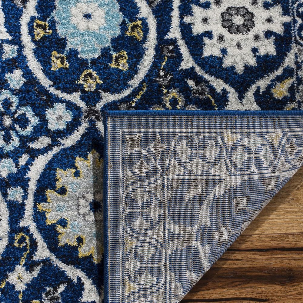 Safavieh Evoke EVK210A 10' x 14' Royal Blue and Ivory Area Rug, , large