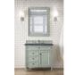 James Martin Vanities Brittany 36" Single Bathroom Vanity in Sage Green with 3 cm Charcoal Soapstone Quartz Top and Rectangular Sink, , large
