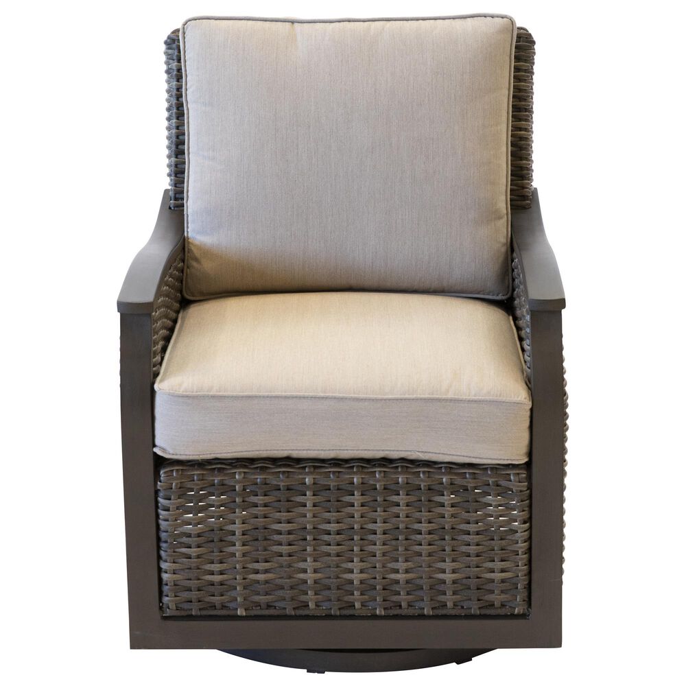 Clear Creek Collection Swivel Rocker Lounge Chair in Remy Pebble , , large