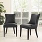 Modway Marquis Faux Leather Dining Chair in Black, , large