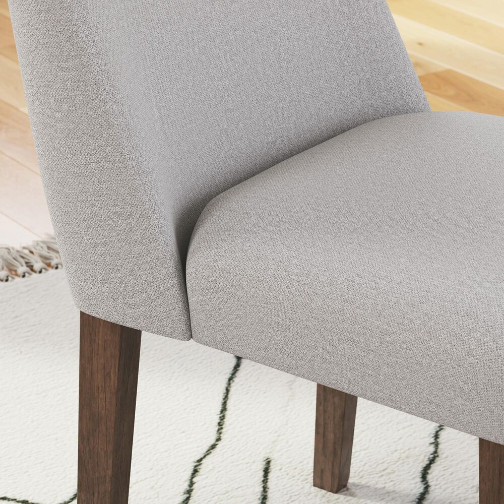Ashley Lyncott Dining Chair with Gray Cushion in Medium Brown, , large