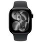 Apple Watch Series 11 (GPS) 42mm Aluminum Case with Black Sport Band - M/L in Jet Black and 2-Year AppleCare+, , large