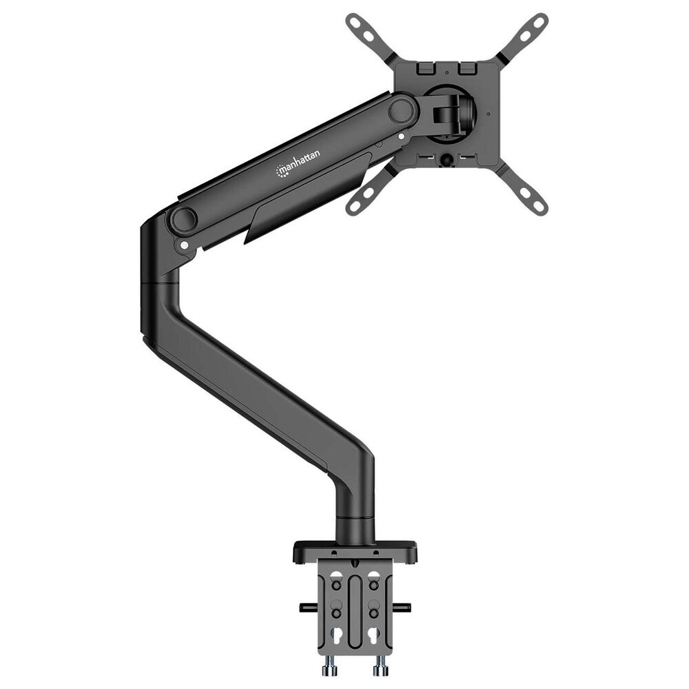 Manhattan Mechanical Spring Single Monitor Desk Mount in Black, , large
